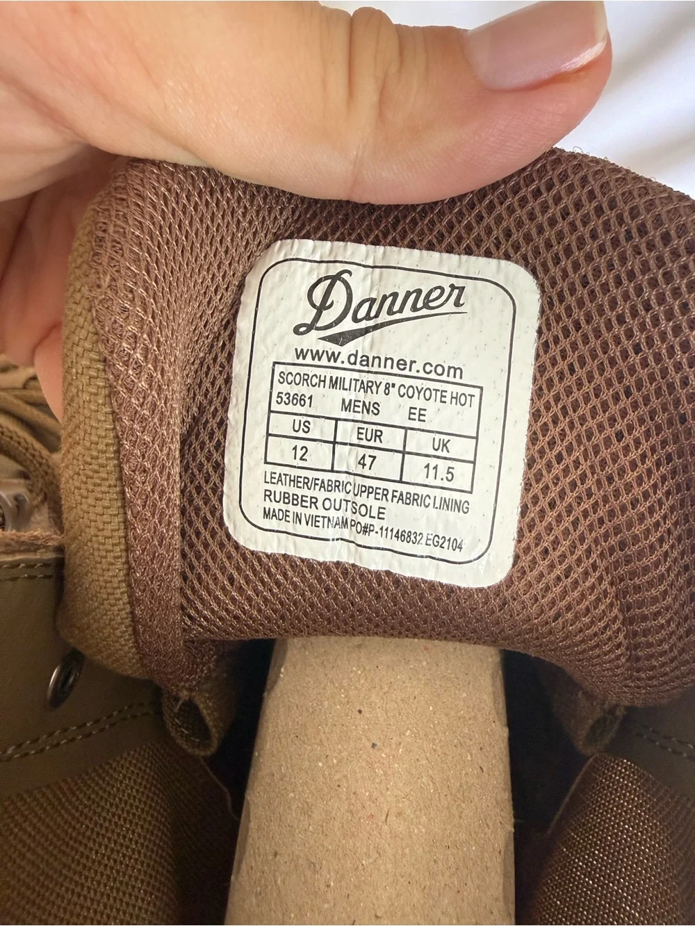 Danner Scorch Military 8in Hot Boots - Mens 12 US Size